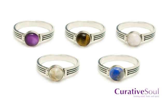 Cabochon Sterling Silver Rings