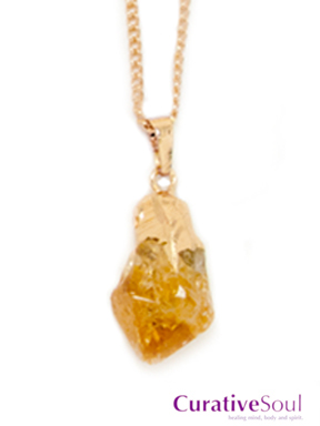 citrine crystal necklace